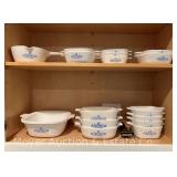 (16) Pieces of 'Blue Cornflower' Corningware