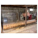 Group of Building Supplies, Rebar, Metal Drums, Etc.