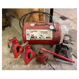 Air Compressor, Jack Stands, and Bottle Jack