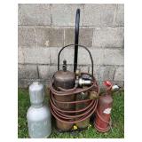 Oxi Acetylene Torch Cart with Extra Tanks, Hoses, Regulators, Etc.