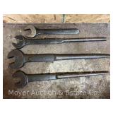 (4) Large Ironworker Style Wrenches, Most Williams