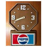 Pepsi-Cola Advertising Clock, 20'x12'