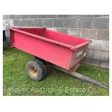 Metal Tow Behind Wagon, Pneumatic Tires, 33'x44' Overall