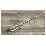 Ceremonial Sword, with Scabbard, Blade Marked WK&C, 39' Long