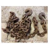 Bulldozer Chain, 3' Links with 7' Hooks on Each End, 18ft. Long