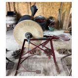 Treadle Style Grinding Wheel, Antique, 18' Wheel