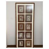 Virgilio Nabias Brazilian Character Paintings on Linen, ca. 1950's, Framed 62'x24.5'