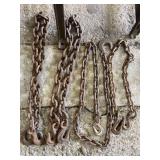 (4) Short Rigging Chains, Hooks on All Ends, Some Pieced Together, 42'-65' Long