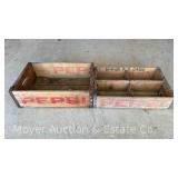 (2) Pepsi-Cola Wood Crates, 18'w, 4' and 5.5'h