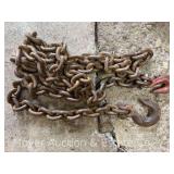 Tow Chain, Hooks on Both Ends, 100' Long