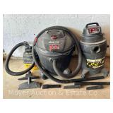 (3) Shop-Vacs, One Missing Wheel, Some Missing Attachments