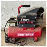 Craftsman 3 Gallon Air Compressor, with Hose and Inflator