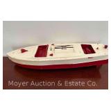 Lionel Craft Pressed Steel Wind-Up Toy Boat, Repainted, 17' Long