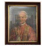 Framed Print of Pope Leo XIII, Vintage, 28'x23'