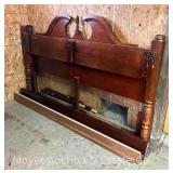 King Headboard and Footboard with 2 Twin Boxsprings