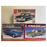 (3) AMT Chevrolet Plastic Model Kits, One Sealed