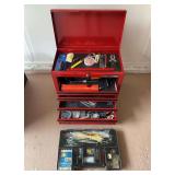 (5) Drawer Craftsman Tool Chest, Flip Top and Removable Drawer, with Contents and Key, 22"w x 17.5"h