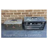 (2) Metal Tool Boxes, with Contents