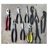 Group of Craftsman Pliers, Snips, Etc.
