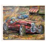 John Schweikhard Painting on Canvas "Monte Carlo", Signed & Dated 