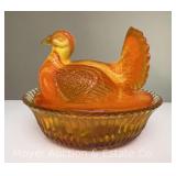 Boyd Glass Turkey on Nest, 5.5"w