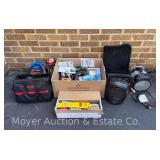 Group of Heaters, Household, Hardware, Bungee Cords, Lights, Etc.