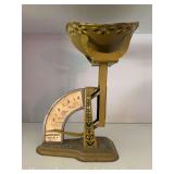 Vintage Postage Scale, Metal, Painted, 10”h Overall