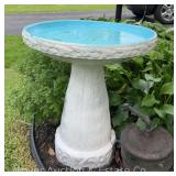 Concrete Bird Bath, 18"w x 22"h