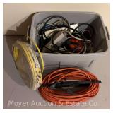 Group of Extension Cords, Power Strips, and Wire