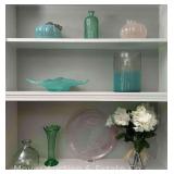 Group of Decorative Glass Vases, Pumpkins, Etc.