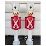 Pair of Toy Solider Blow Molds, Empire, with Cords, 31"h