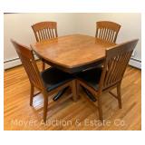 (5) Piece Kitchen Set: 4 Chairs, 24"x24" Tabletop, with 15" Flip-out Leaf