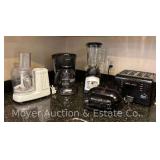 Group of Small Appliances: Coffee Maker, Toaster, and Blender