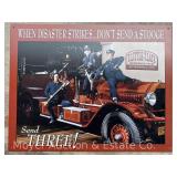 Three Stooges Tin Sign, 12.5"x16"