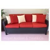 Poly Weave Sofa with Indoor/Outdoor Cushions, 75" Long