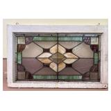 Stained Glass Window, See Photos for Cracks, 19.5"x31.5"