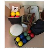(2) Bocce Sets and Horseshoes