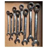 (8) GearWrench SAE Ratcheting Wrenches