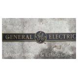 General Electric Brass Sign, Single Sided, 36"w