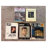 John F. Kennedy Post, Look, Life Magazines and Four Days Book with Buffalo, NY Coffee Table Book