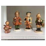 (2) Hummel Figurines with 2 Others, 3"-6"h
