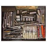 Group of Sockets, Socket Wrenches, and Nut Drivers