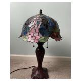 Stained Glass Dresser Lamp, 22"h