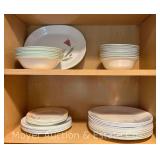 Group of Corelle Dishes, Several Patterns, 48 Pieces Total