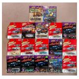 (17) Johnny Lighting Collectible Die Cast Cars, on Original Cards