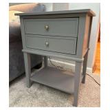Pair of End Tables with 2 Drawers, 22"x15.5"x28"h