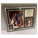Elvis Presley Trading Card and Framed Print, 13"x16"
