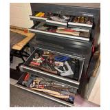 Contents of Craftsman Tool Box: Hand Tools, Wire Brushes, Chisels, Etc.
