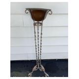 Metal Planter with Stand, 45"h