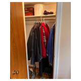 Contents of Closet: Shoes, Coats, Bedding, Sewing Kit, Etc.